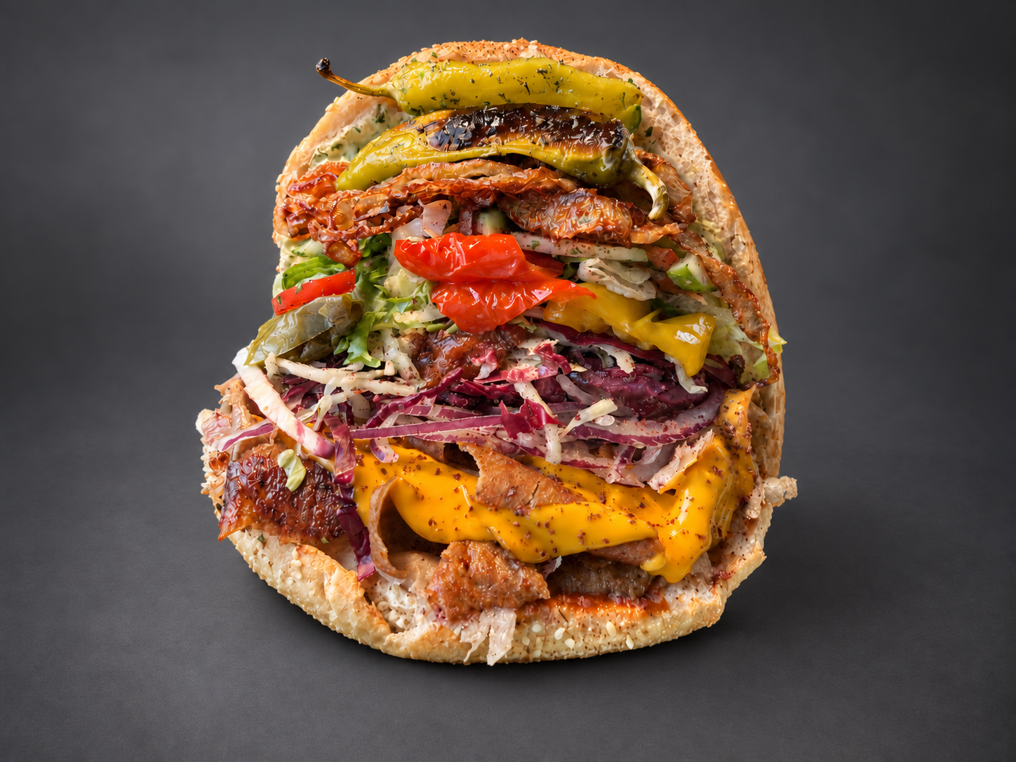 Kebab von Kebabas auf neutralem Studiohintergrund
